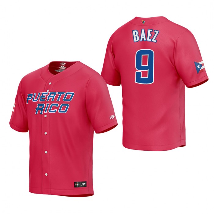Puerto Rico Baseball Men's Javier Baez 2023 World Baseball Classic Jersey -  Replica Red - Puerto Rico Store